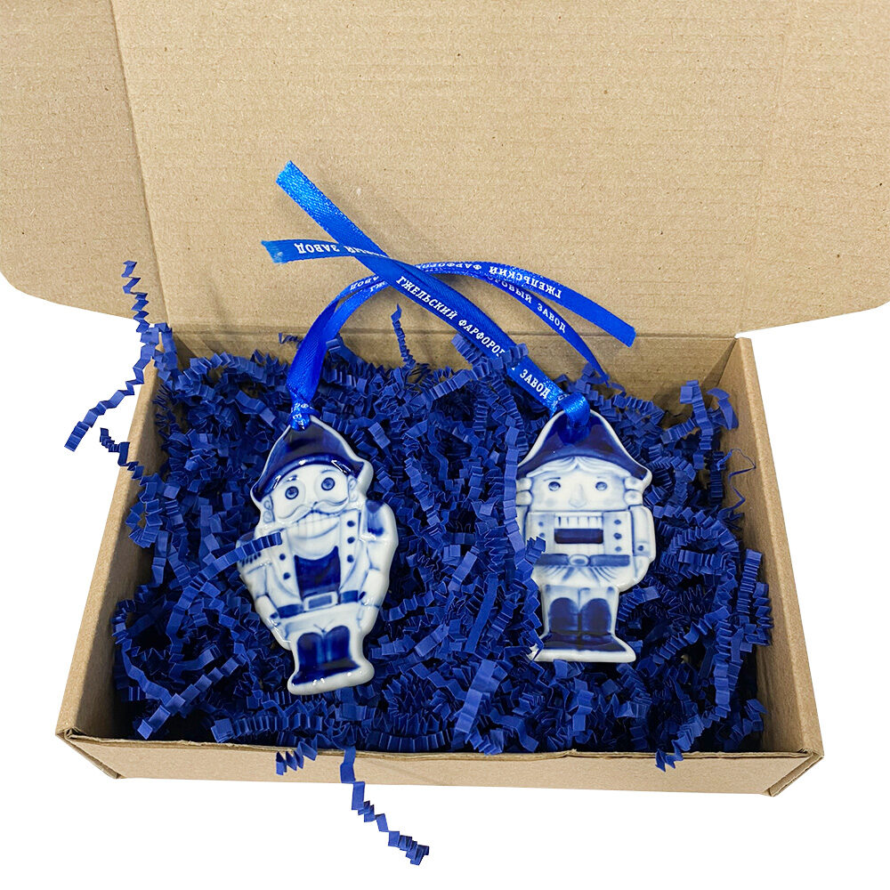 Подарочный набор с синими Щелкунчиками