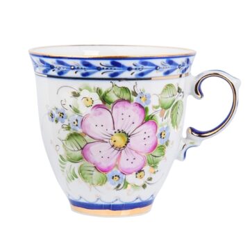 Чайная пара Улыбка Высокохудожественная роспись Авторская работа объем 490 мл.