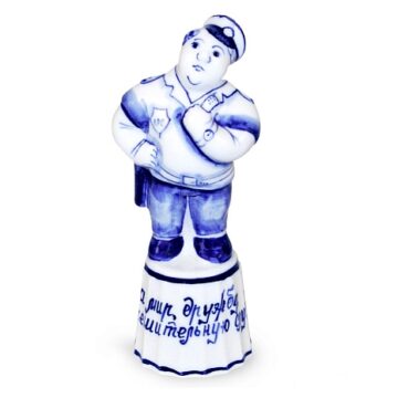 Тарелка для яиц (подглазурная цветная роспись) диаметр 27 см.