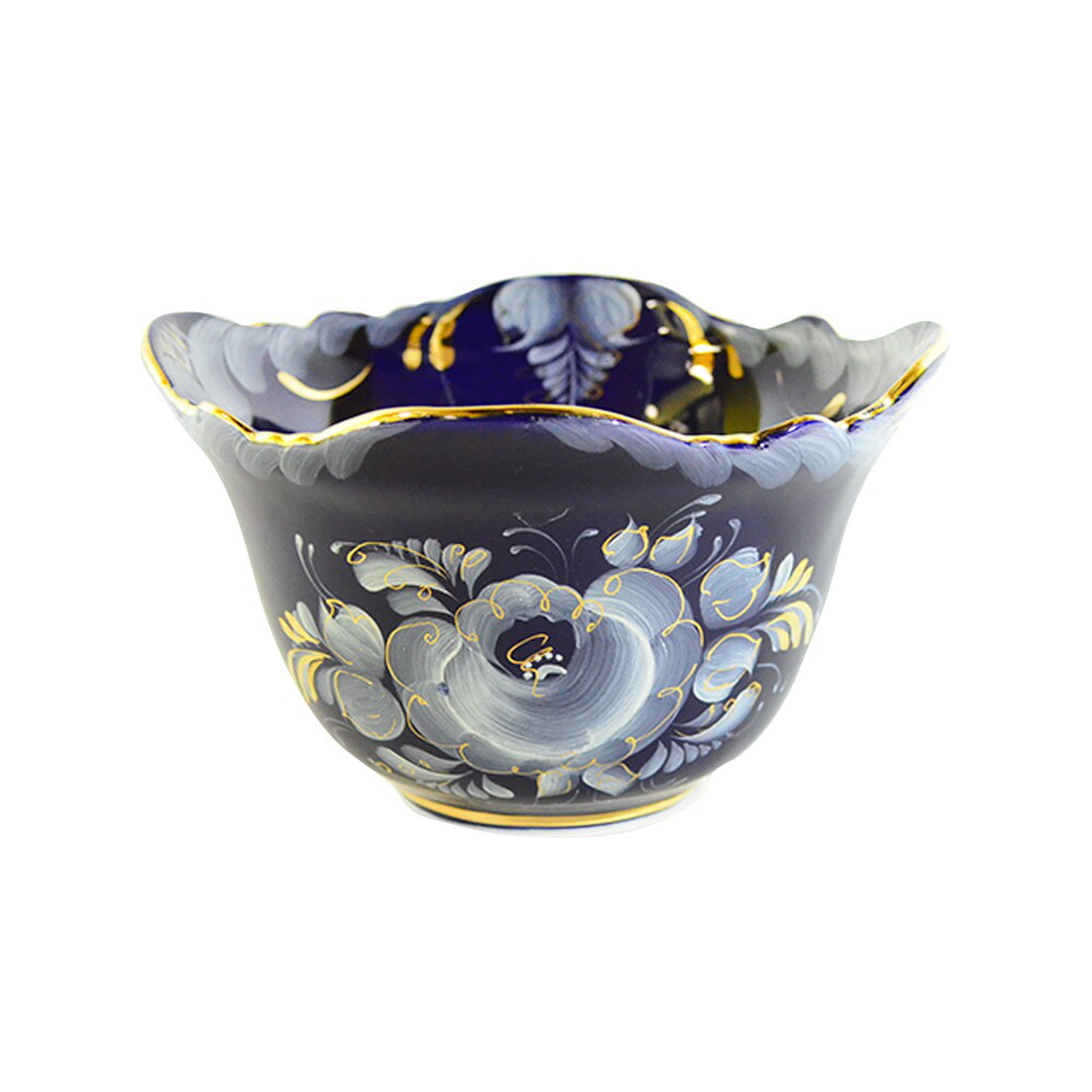Салатник средний (кобальт краски золото) объем 650 мл.