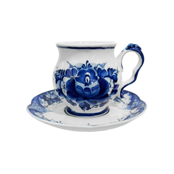 Чайная пара Голубая рапсодия Кустаревой Н. объем 280 мл.