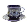 Чайная пара сервизная кобальт краски золото объем 220 мл.
