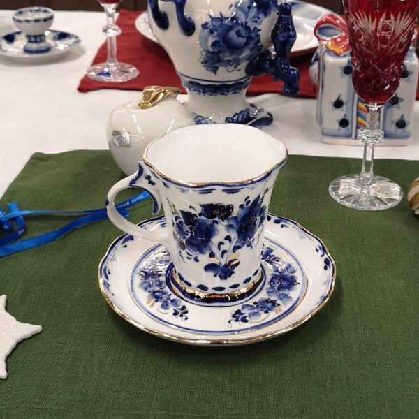 Чайная пара Катерина золото объем 170 мл.