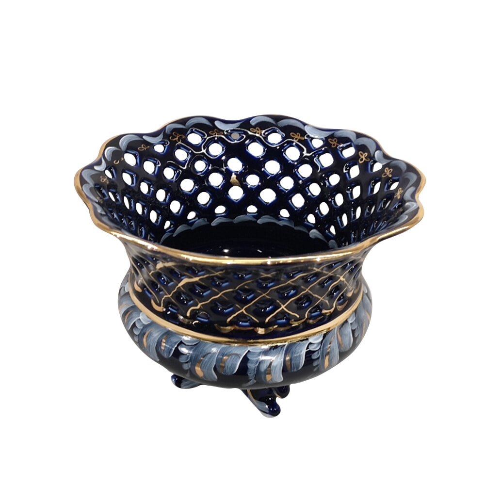 Фруктовница Татьяна кобальт краски золото