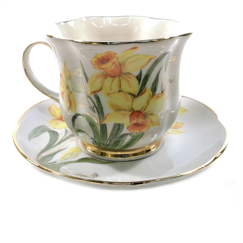 Чайная пара Улыбка Высокохудожественная роспись Авторская работа Елены Устюхиной объем 490 мл.