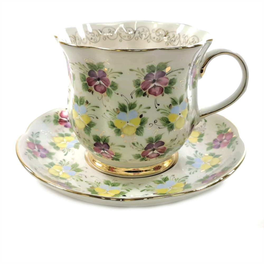 Чайная пара Улыбка Высокохудожественная роспись Авторская работа объем 490 мл.