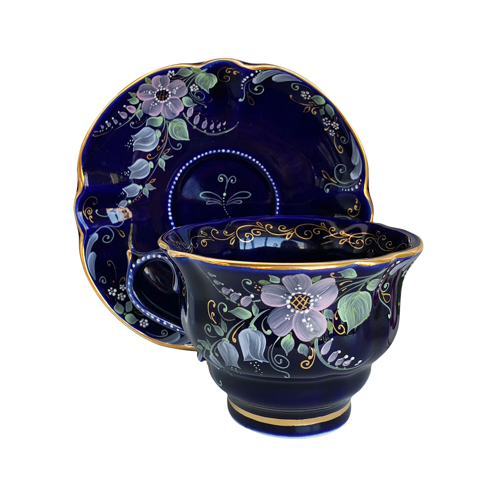 Чайная пара Орхидея Ночной сад 220 мл.