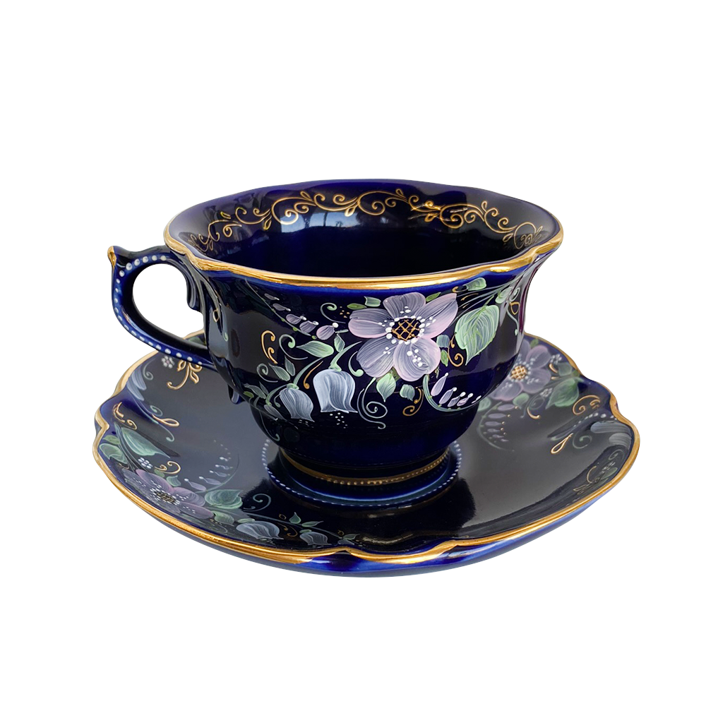 Чайная пара Орхидея Ночной сад 220 мл.