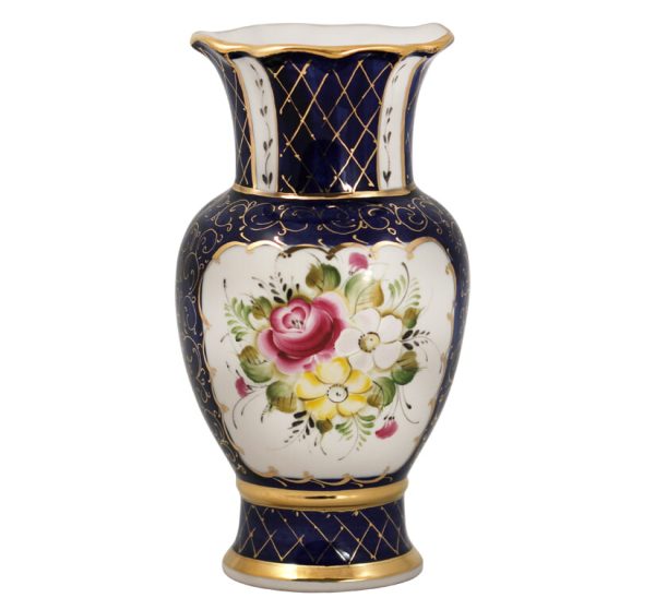 Ваза Идиллия (надглазурная роспись) объем 950 мл.