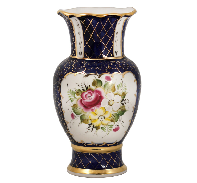 Ваза Идиллия (надглазурная роспись) объем 950 мл.