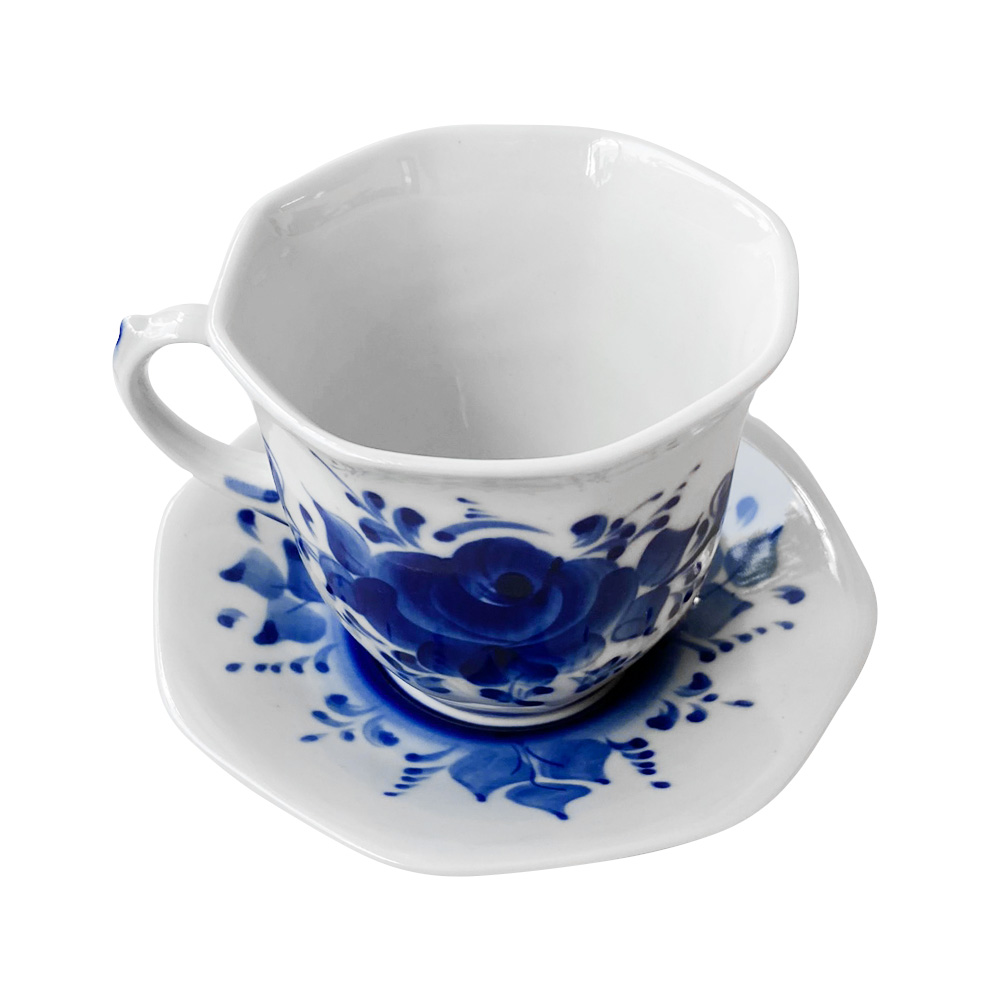 Чайная пара Граненая объем 330 мл.