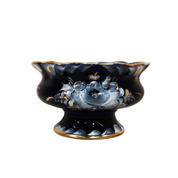 Ваза для варенья Идиллия кобальт краски золото объем 310 мл.