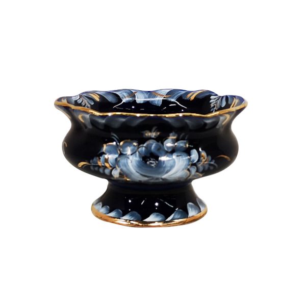 Ваза для варенья Идиллия кобальт краски золото объем 310 мл.