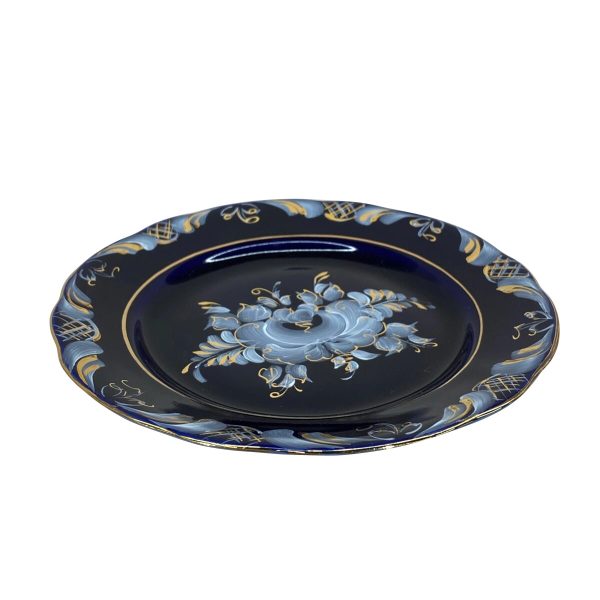 Тарелка десертная Дубок (глухой кобальт) диаметр 20 см.