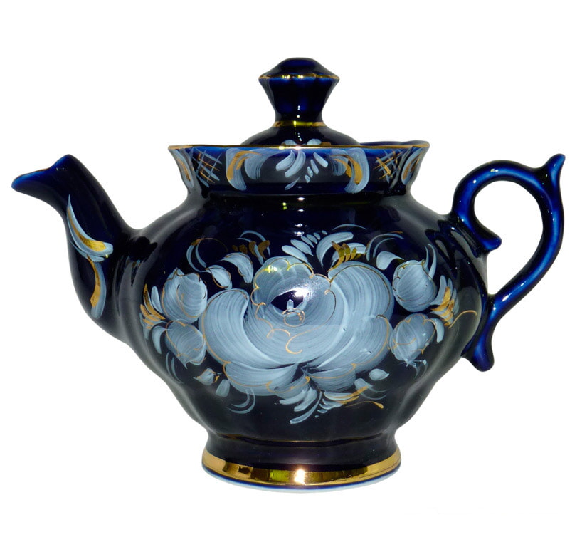 Чайник Орхидея (глухой кобальт) объем 500 мл.