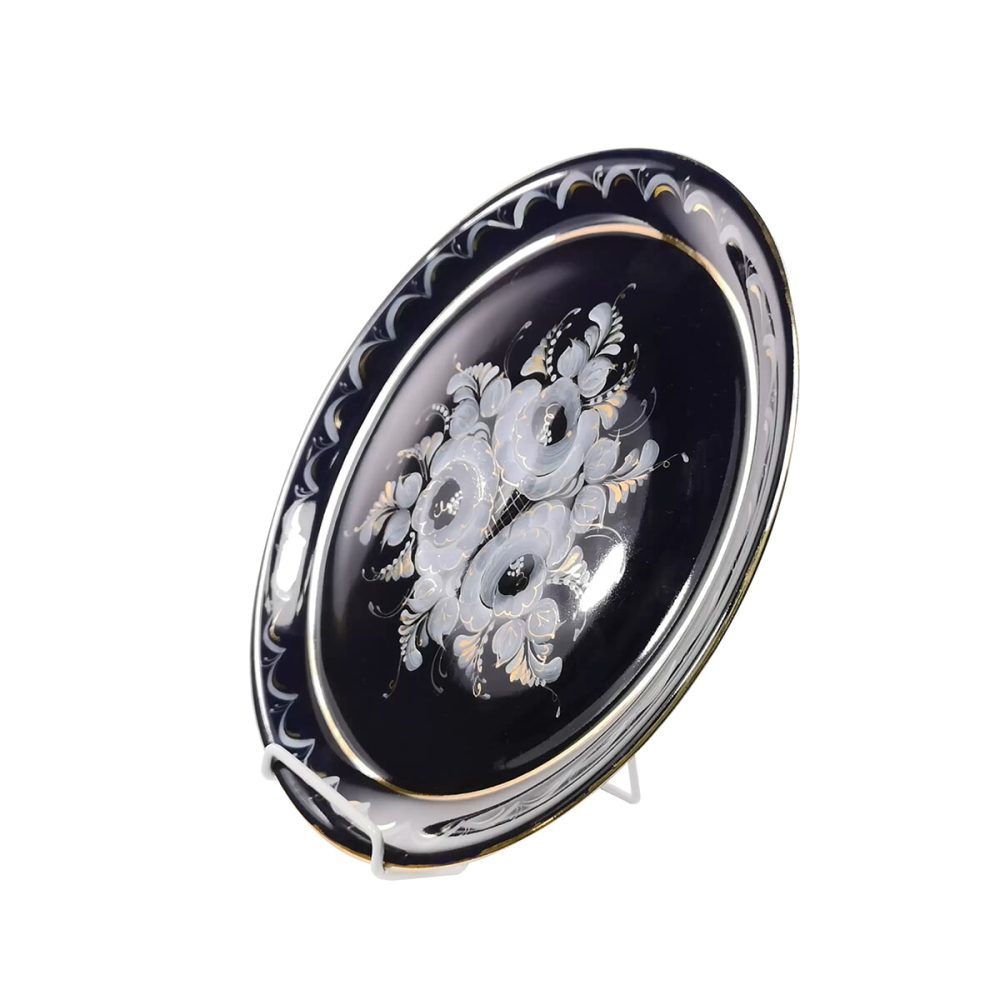 Тарелка Подарочная кобальт золото