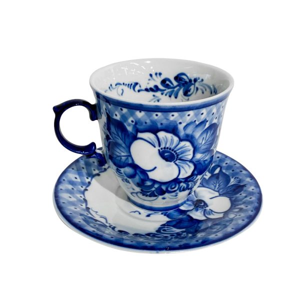 Чайная пара Чародейка "Белый цветок" Кустаревой объем 270 мл.