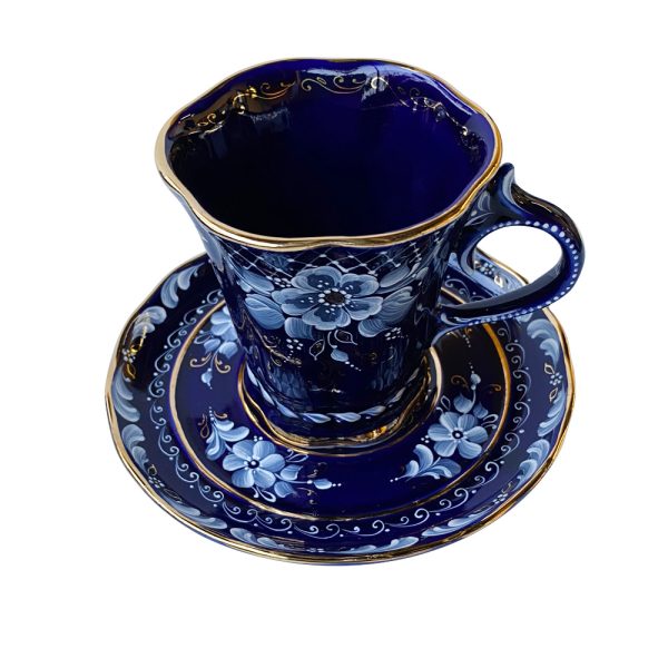 Чайная пара Катерина в росписи Барыкиной объем 170 мл.