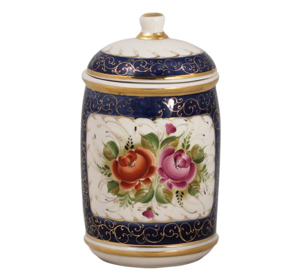 Банка Цветок (надглазурная роспись) объем 790 мл.