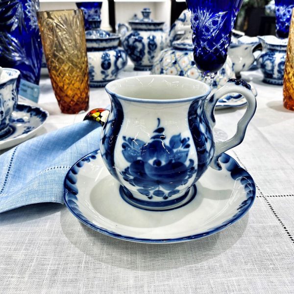 Чайная пара Голубая рапсодия объем 280 мл.