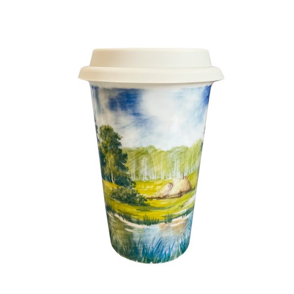 Авторский кофейный стаканчик "Лето" Юрия Гуляева объем 420 мл.