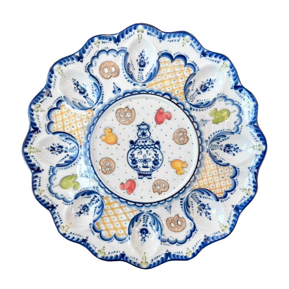 Тарелка для яиц Конфетки бараночки диаметр 27 см.