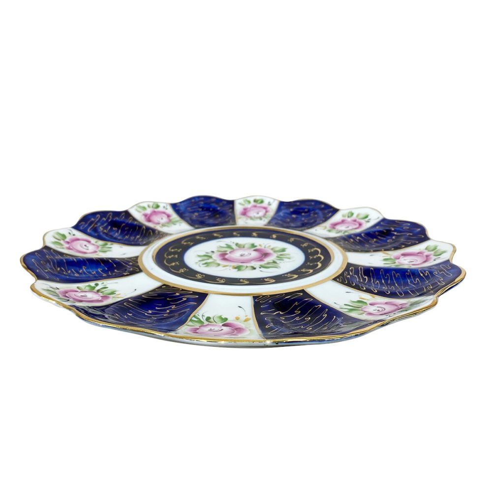 Тарелка для яиц (надглазурная роспись) диаметр 27 см.