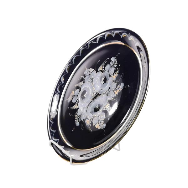 Тарелка Подарочная кобальт золото