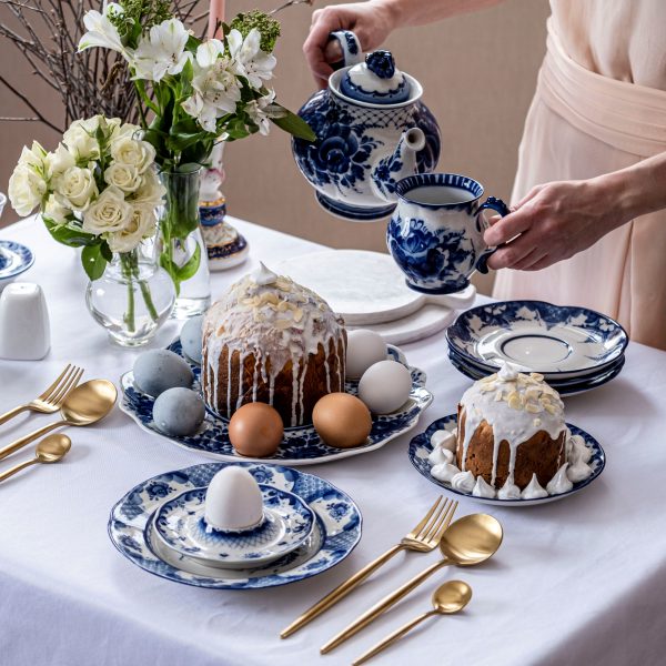 Тарелка для яиц в авторской Росписи Антроповой диаметр 27 см.