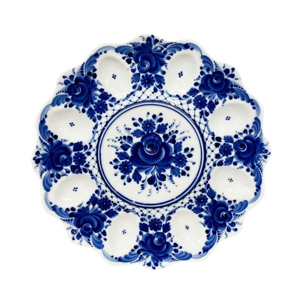 Тарелка для яиц в авторской Росписи Антроповой диаметр 27 см.