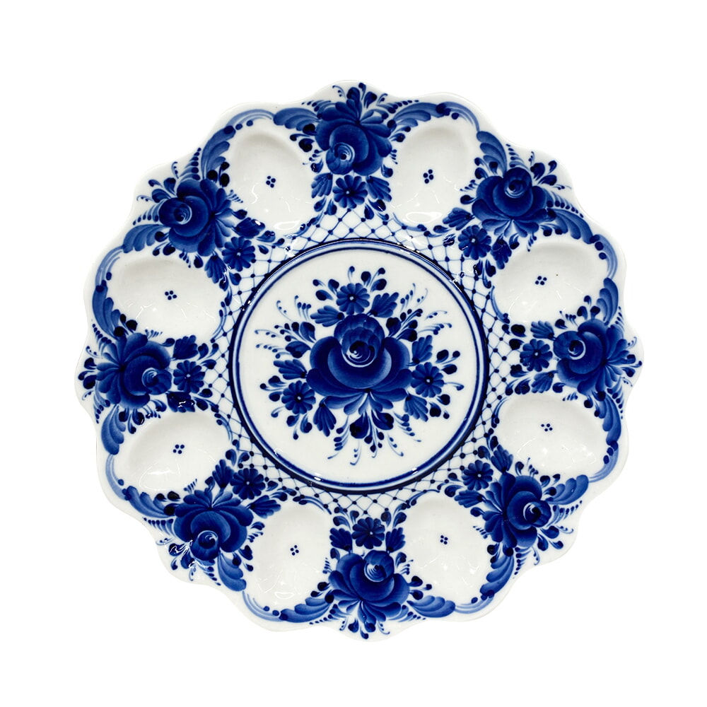 Тарелка для яиц в авторской Росписи Антроповой диаметр 27 см.