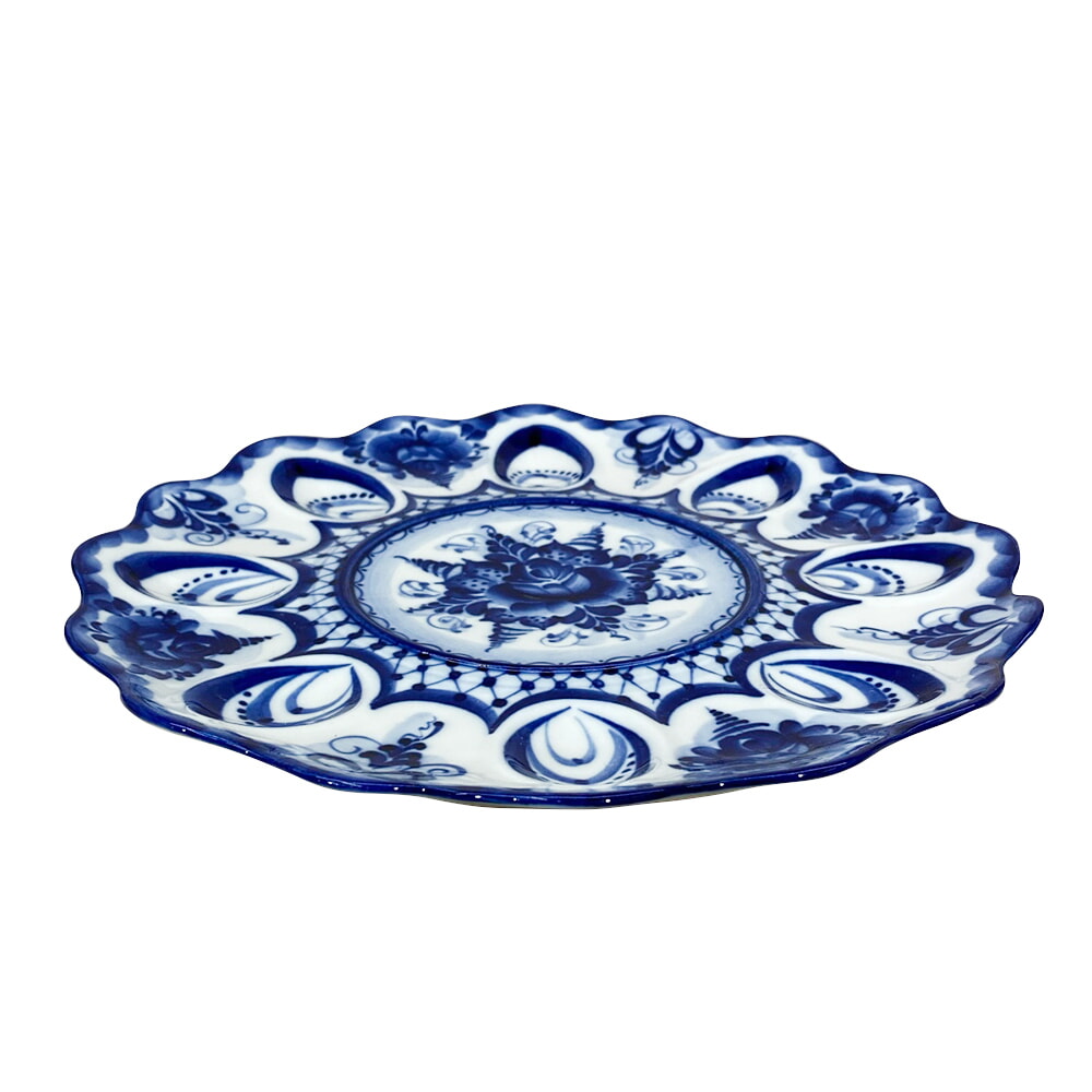 Тарелка для яиц Восточная роза Кустаревой диаметр 27 см.