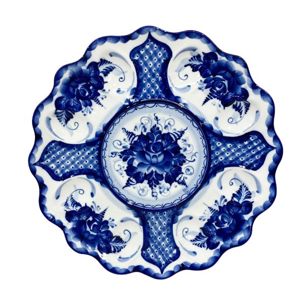 Тарелка для яиц Восточная роза Кустаревой диаметр 27 см.