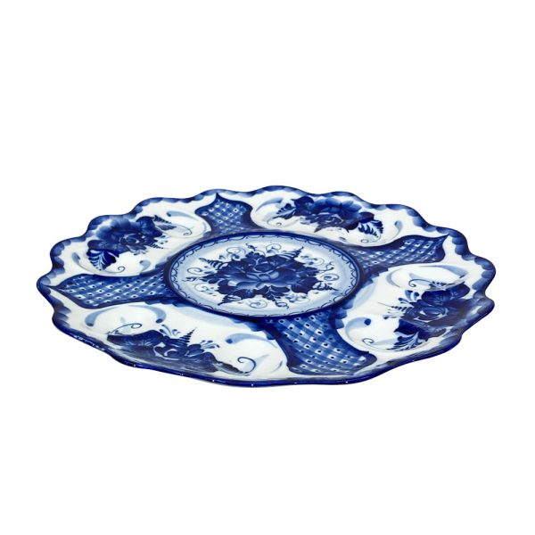 Тарелка для яиц Восточная роза Кустаревой диаметр 27 см.