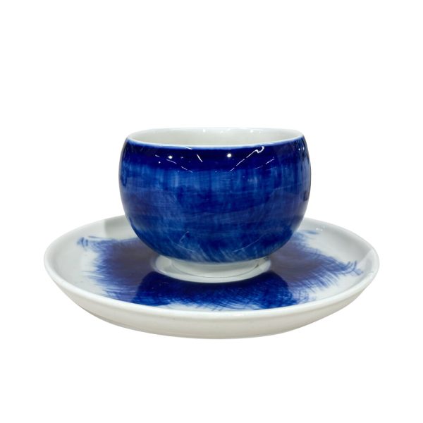 Кофейная пара эспрессо "Синий туман" без ручки объем 80 мл.