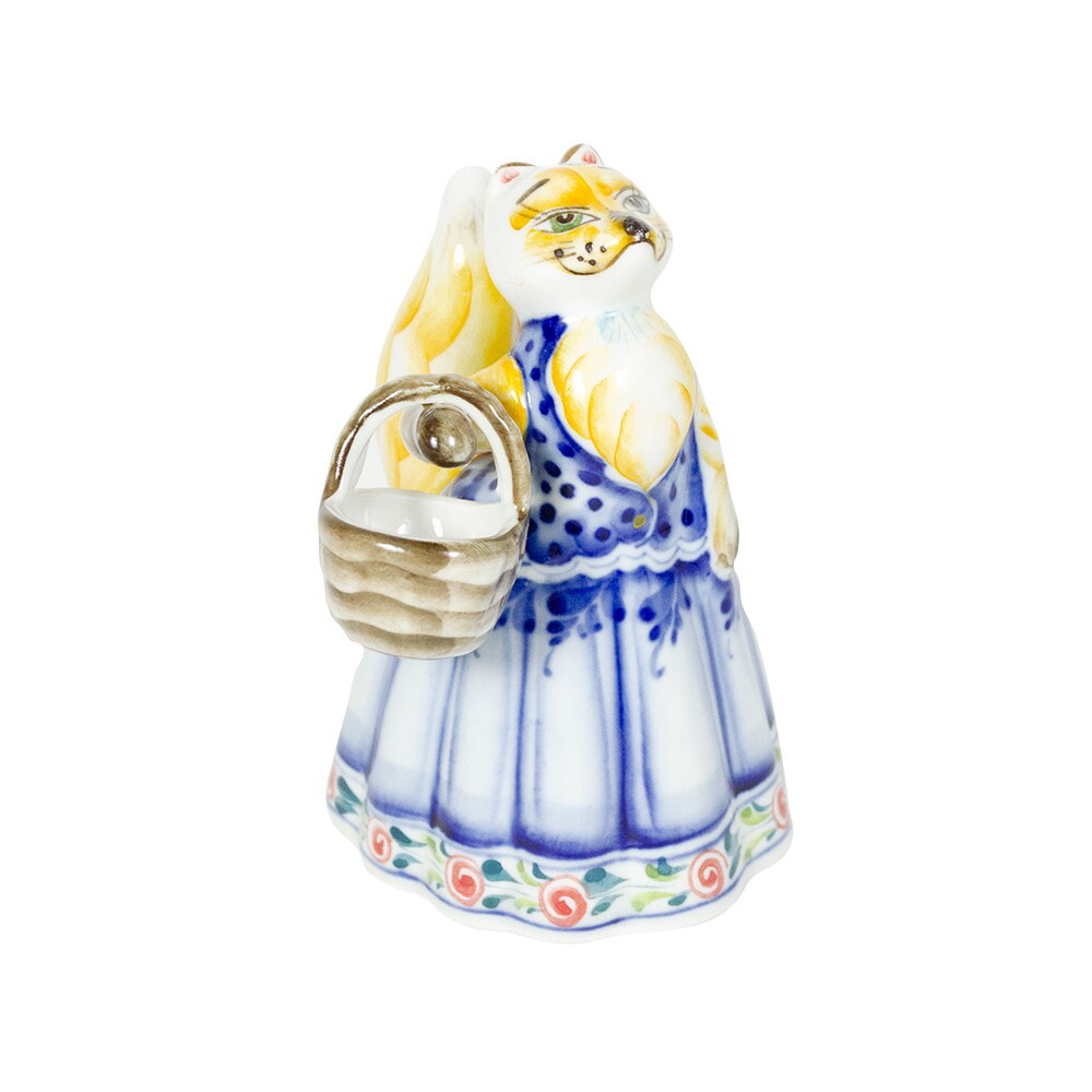 Скульптура Лиса с корзинкой (подглазурные цветные краски Скульптура Лиса с корзинкой (подглазурные цветные краски